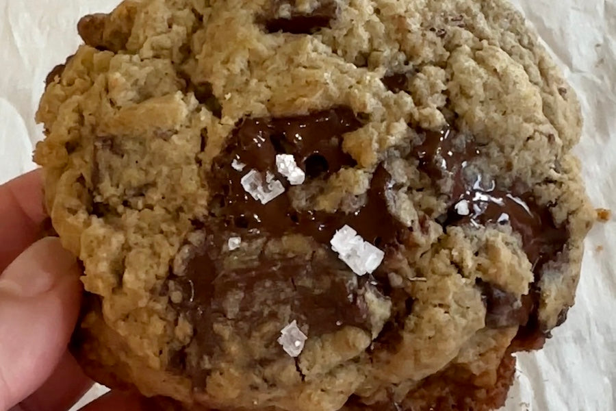 Kat Lieu's Thick and Cakey Hojicha and Miso Chocolate Chip Cookies