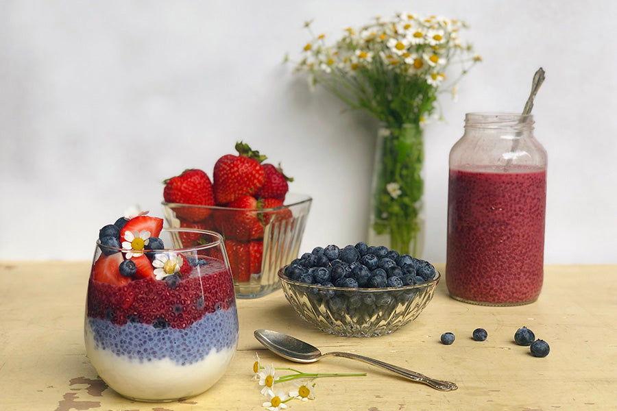Floral Chia Seed Pudding