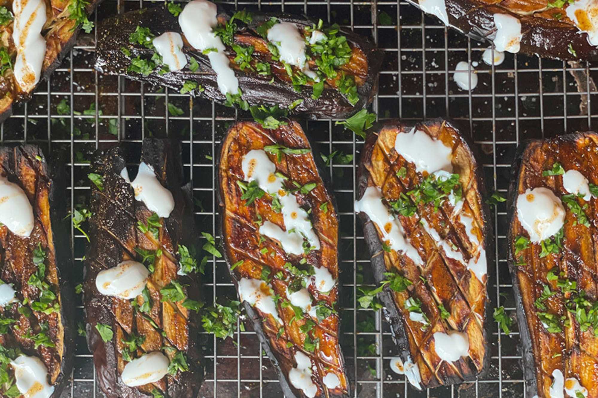 Savory Baharat Baked Eggplant