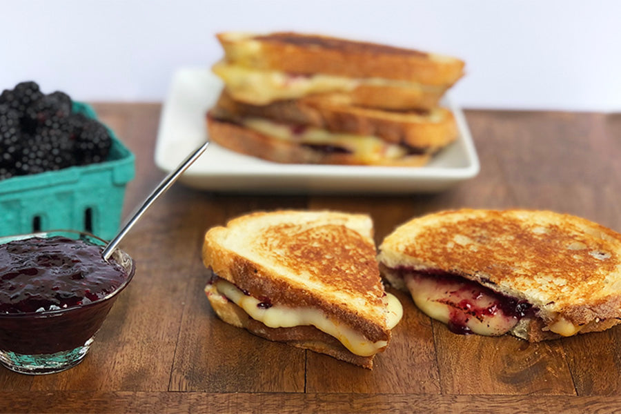Blackberry-Poultry Rub Jam Grilled Cheese