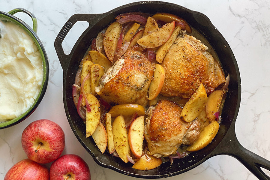 One-Pan Apple Braised Chicken