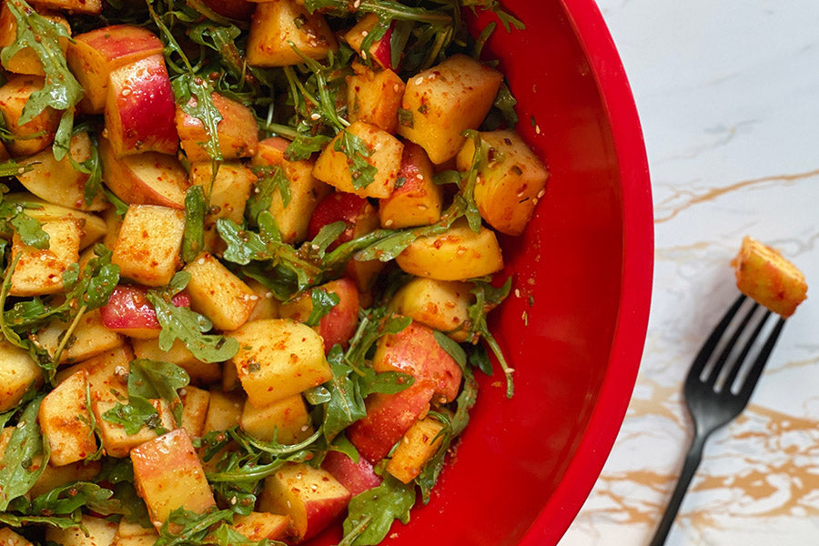 Apple Bulgogi Arugula Salad