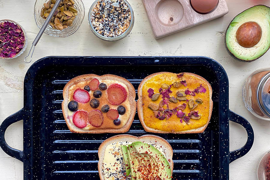 Spiced Yogurt Custard Toast