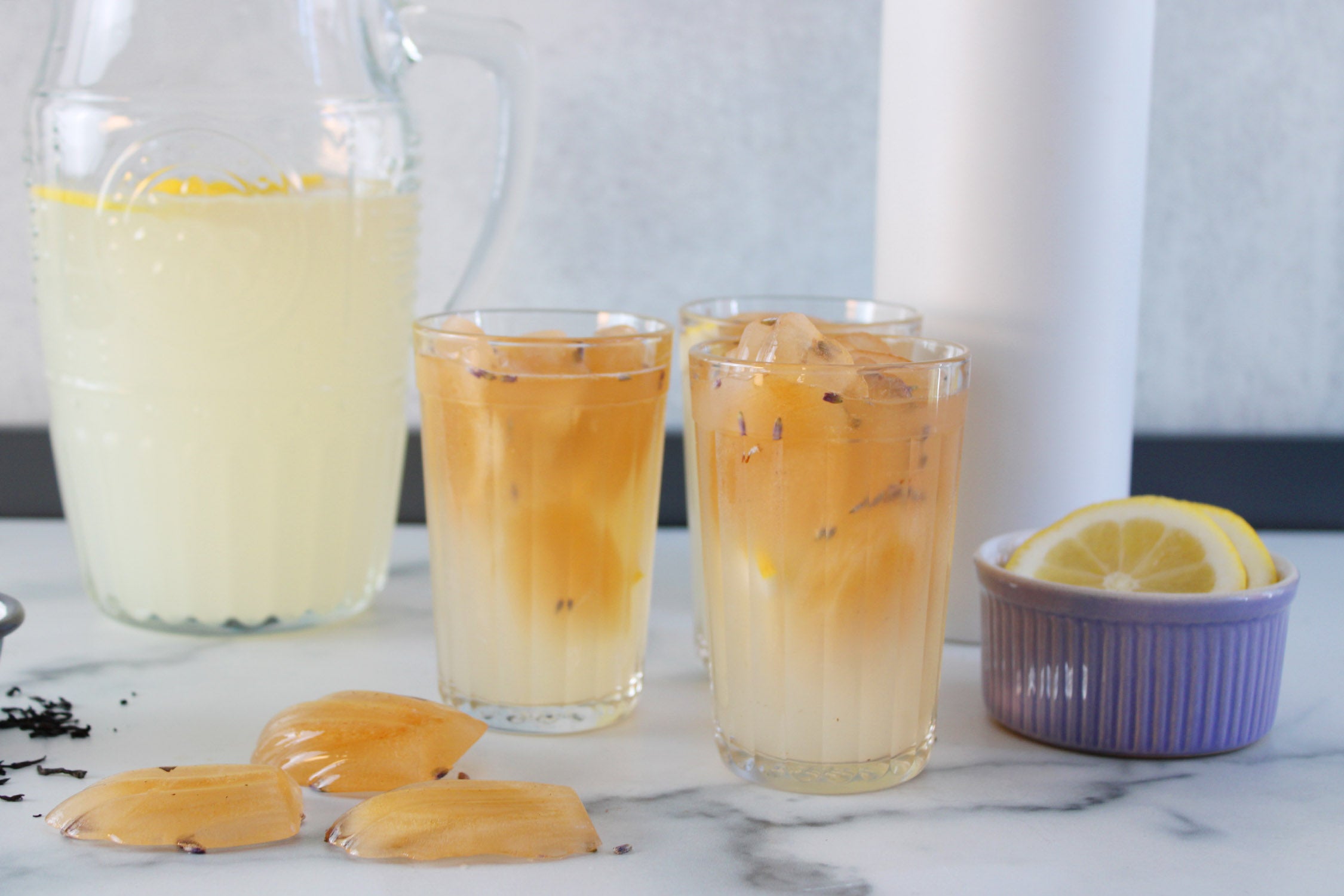 Earl Grey Tea Ice Cubes with Lavender