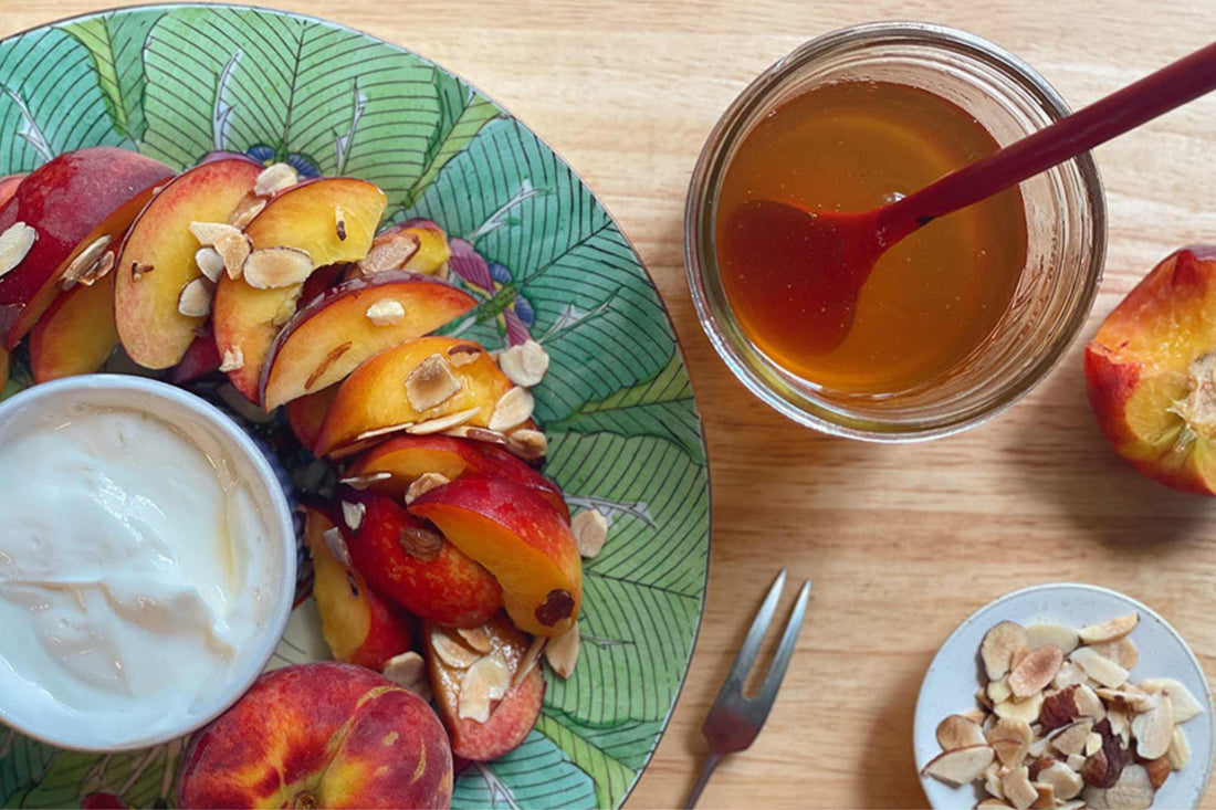 Elderflower Spiced Peaches