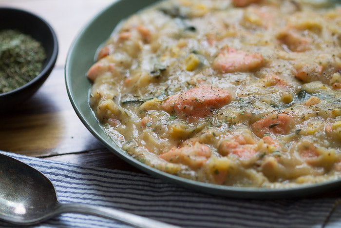 FODMAP Friendly Salmon Chowder