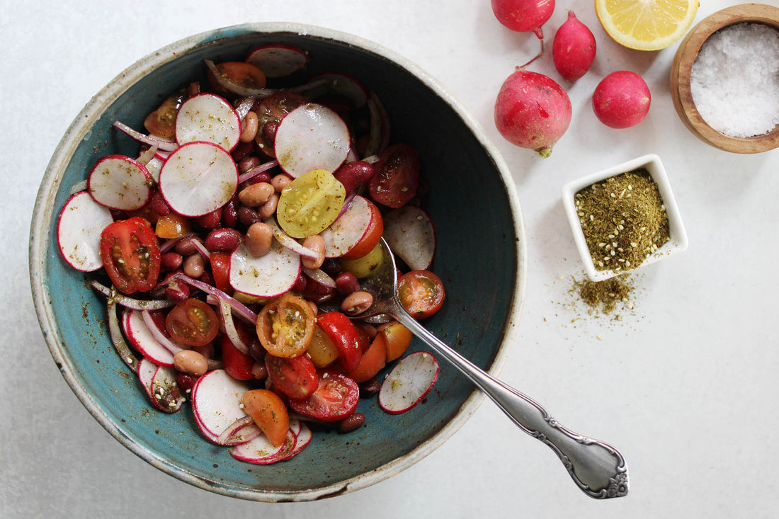 Green Za'atar Three Bean Salad