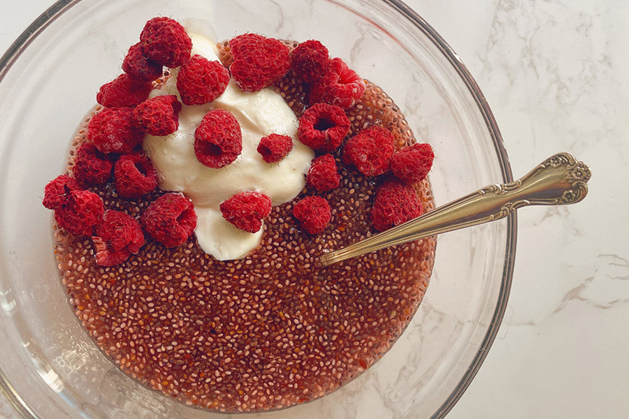 Hibiscus Chia Pudding