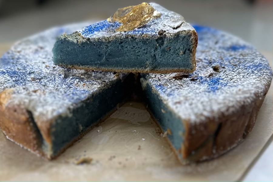 Kat Lieu's Beautifully Blue Mochi Cake