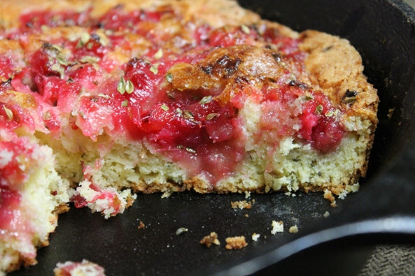 Lemon Thyme Rhubarb Cake