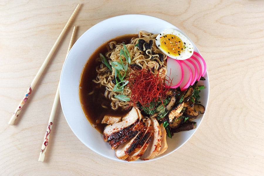 Rooster Ramen with Black Garlic