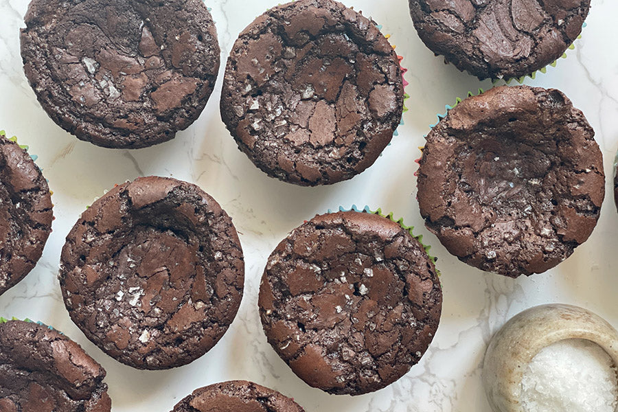 Perfectly Portioned Salted Brownie Bites