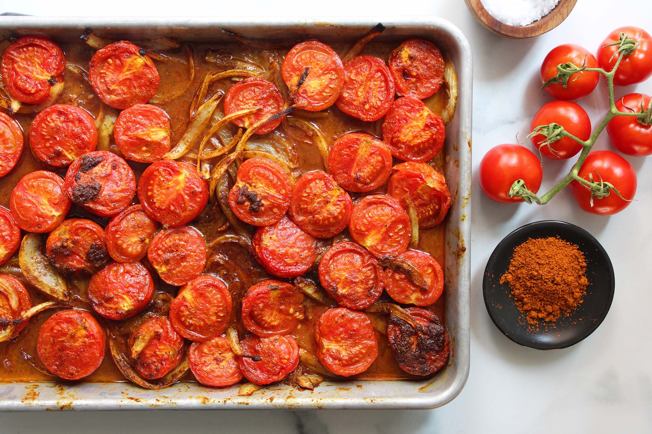 Berbere Sheet Pan Tomatoes