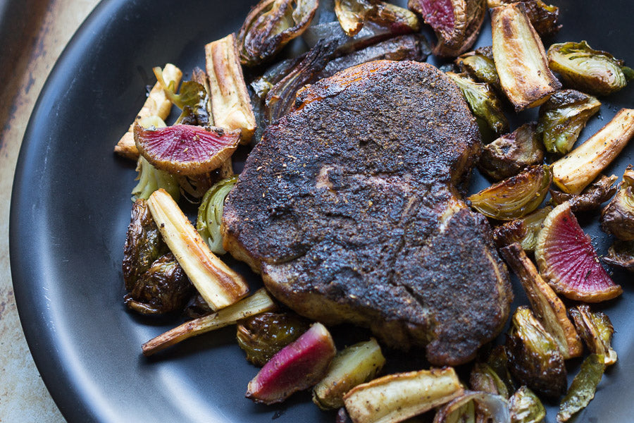 Asian Tea Rubbed Pork Chops