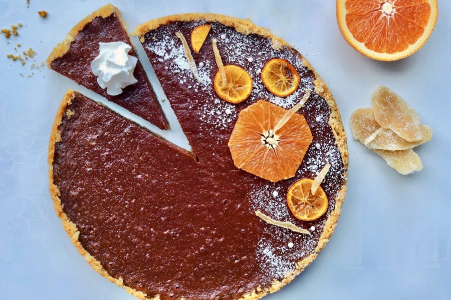 Orange, Cinnamon and Cranberry Tart