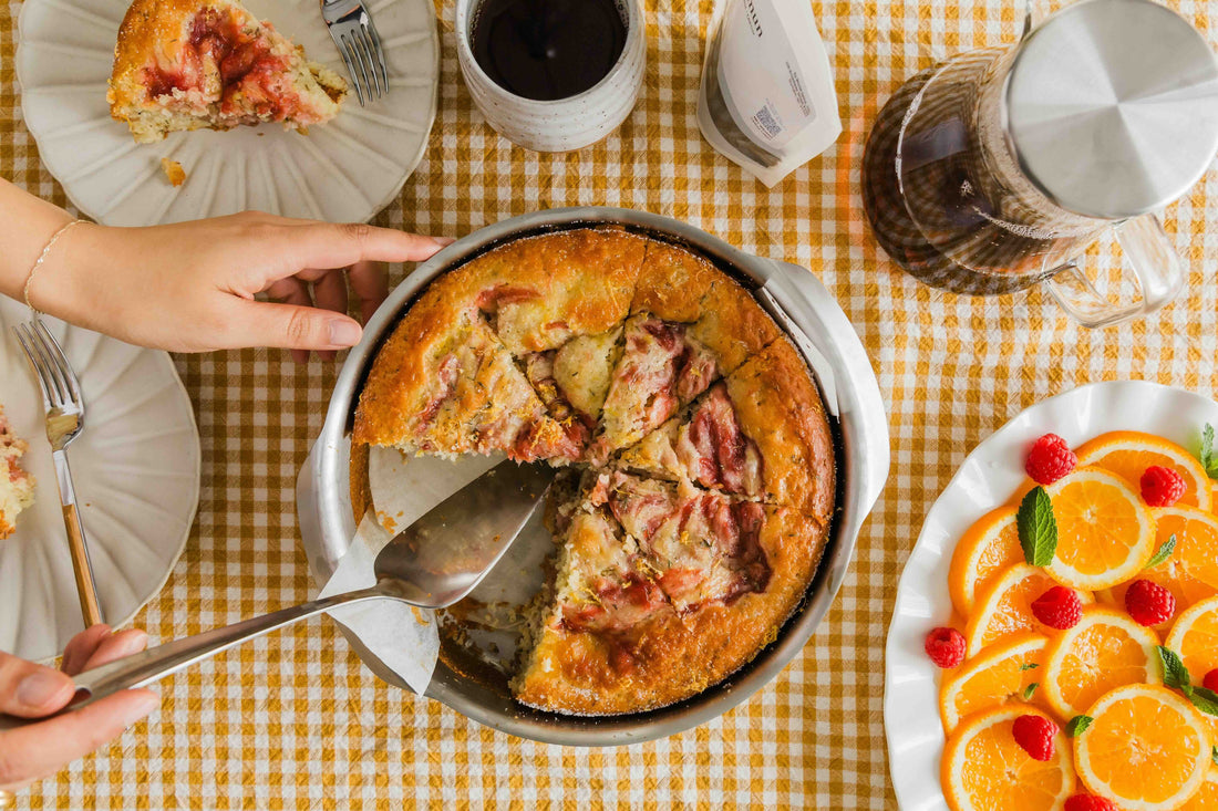 Lemon Thyme Rhubarb Cake