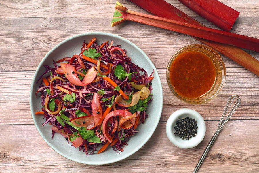 Chimichurri Rhubarb Slaw