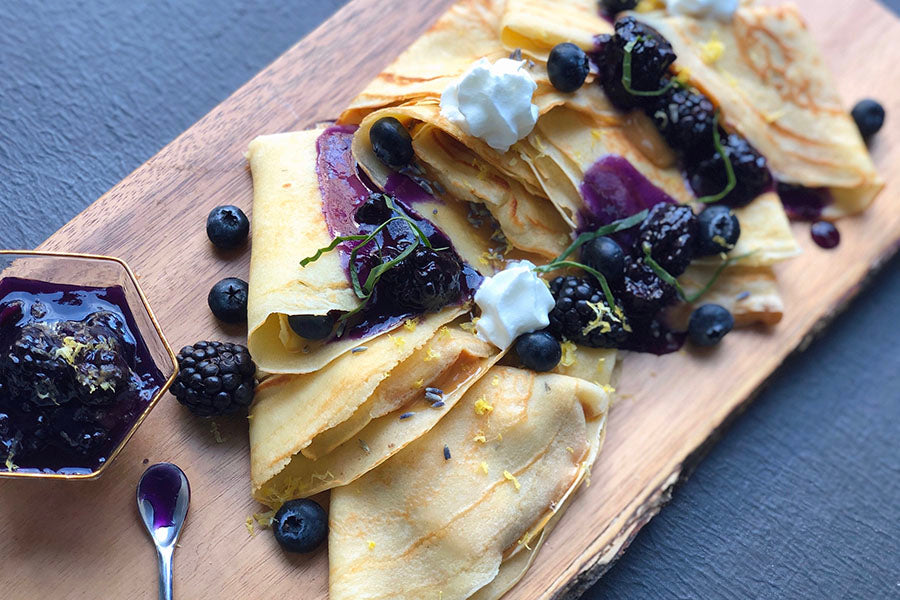 Lavender Dulce de Leche Stuffed Crepes