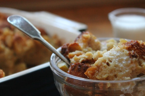 Curry Bread Pudding with Cardamom Cream