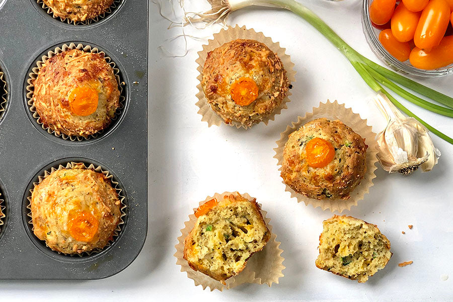 El Greco Zucchini Cheddar Muffins