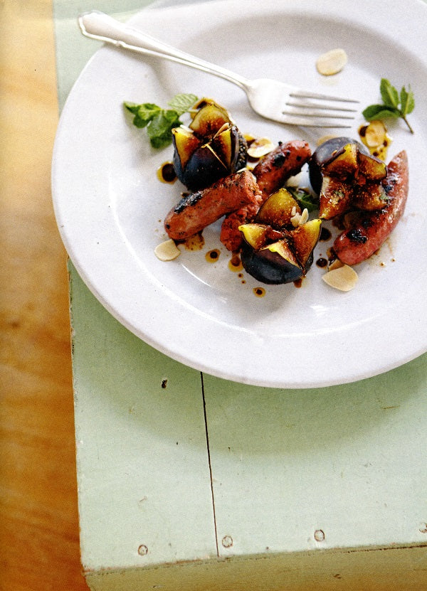 Harissa Spiced Fig, Merguez, and Almond Salad