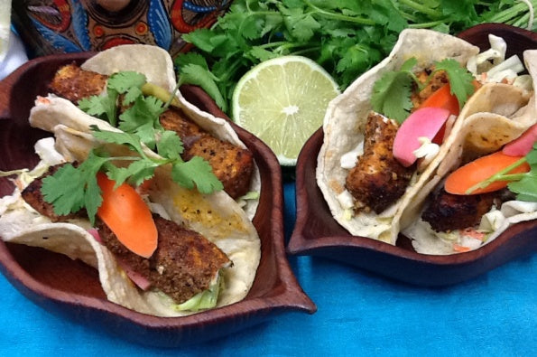 Yucatan Rojo Fish Tacos