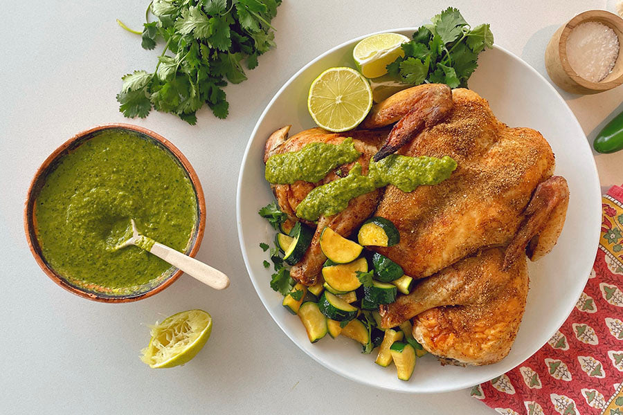 Adobo Chicken with Huacatay Salsa Verde
