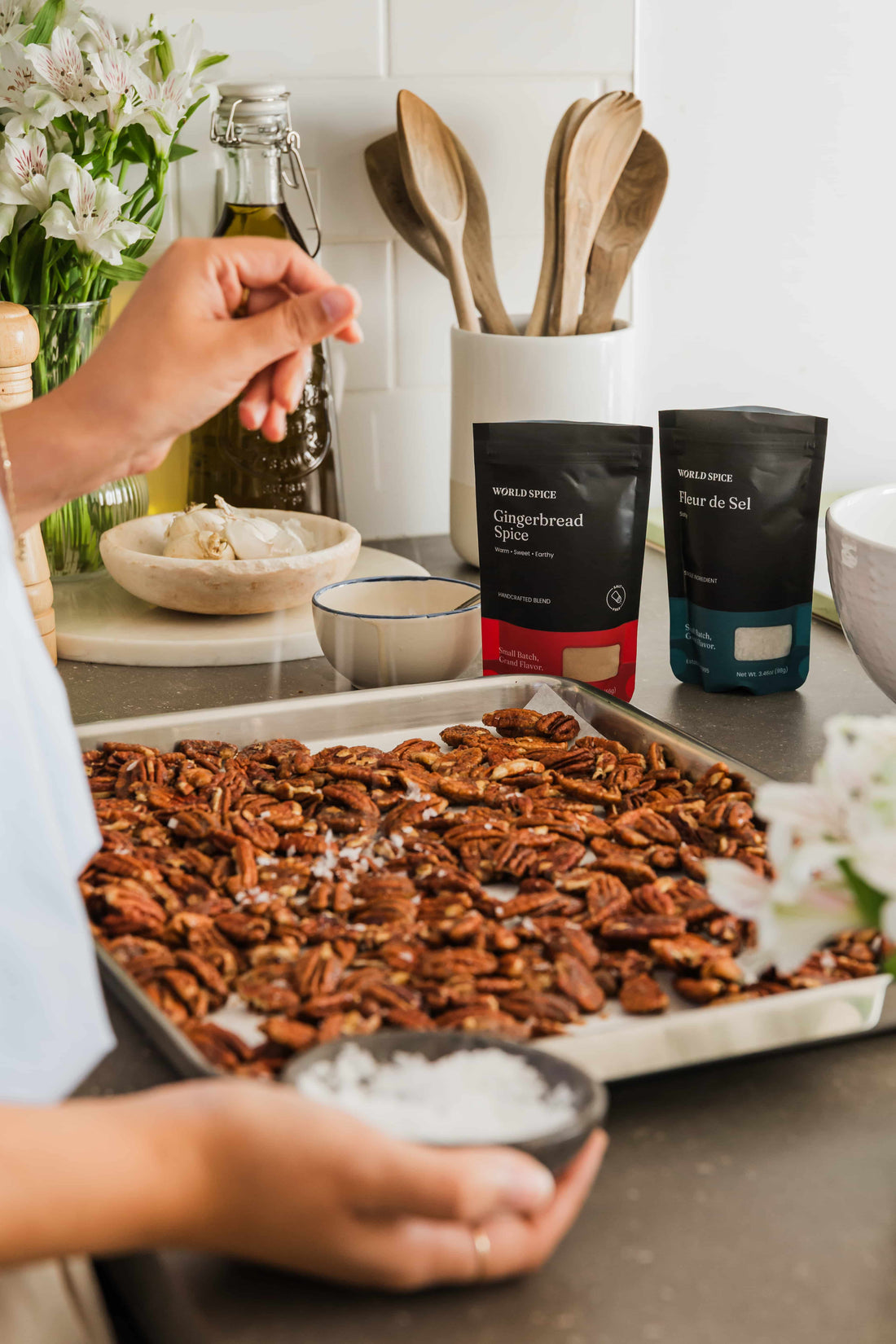 Sheet Pan Candied Pecans