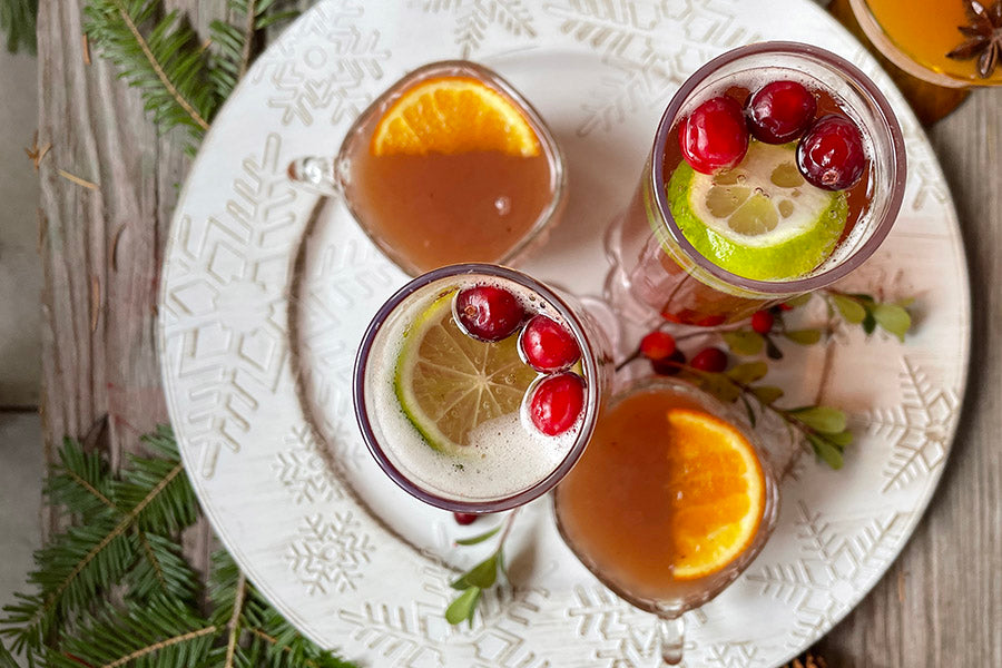 Mulled Cranberry Mimosa