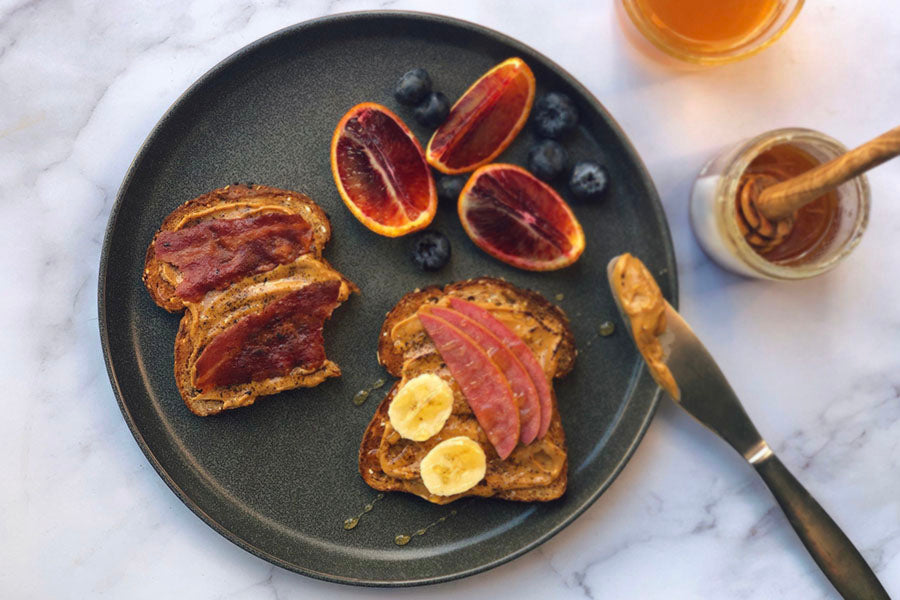 Asian Tea Rub Peanut Butter Toast Duo