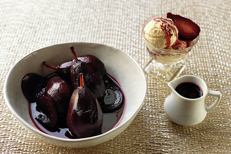 Mulled Wine Poached Pears