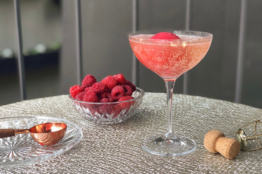 Pearl Raspberry Back Labewl Raspberry Pearl Sherbet and Cava Float – World Spice