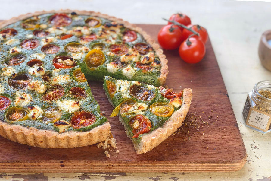 Gluten Free Fennel Ricotta Tomato Tart