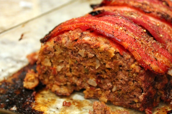 Sassy Bacon Draped Meatloaf