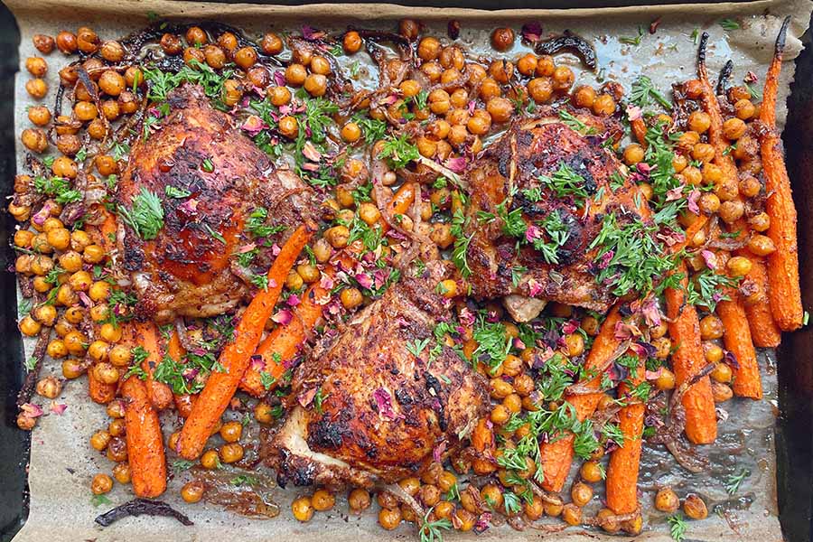 Sheet Pan Advieh Chicken