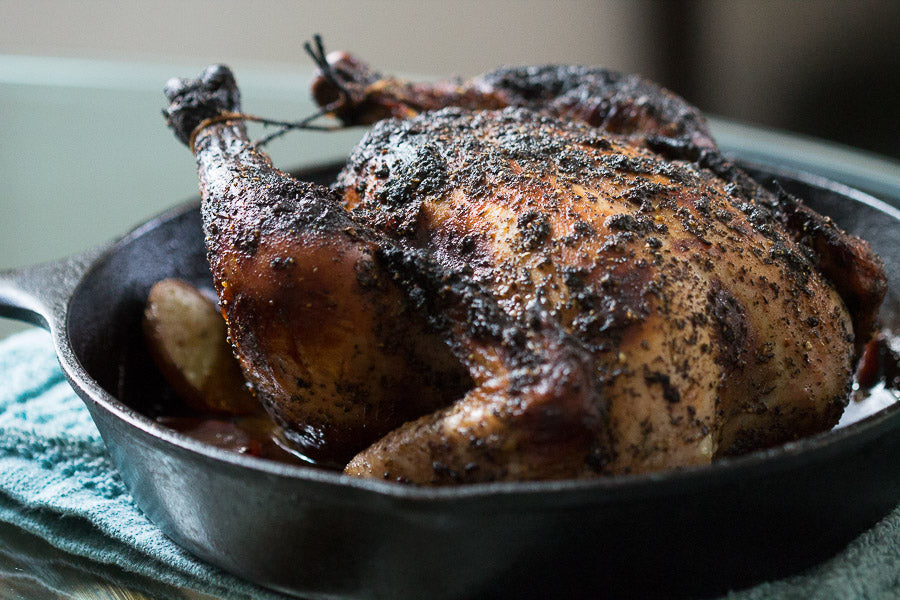 Tea Rubbed Roast Chicken