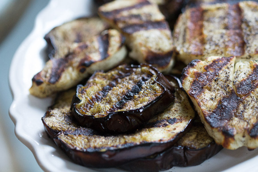 Tea Rubbed Eggplant & Halloumi