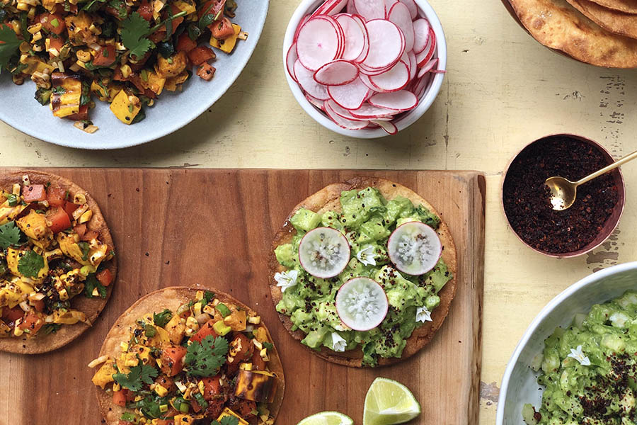 Tostada Salads with Limón-Chile