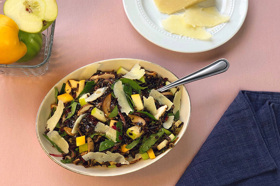 Wild Rice with Savory and Oyster Mushrooms