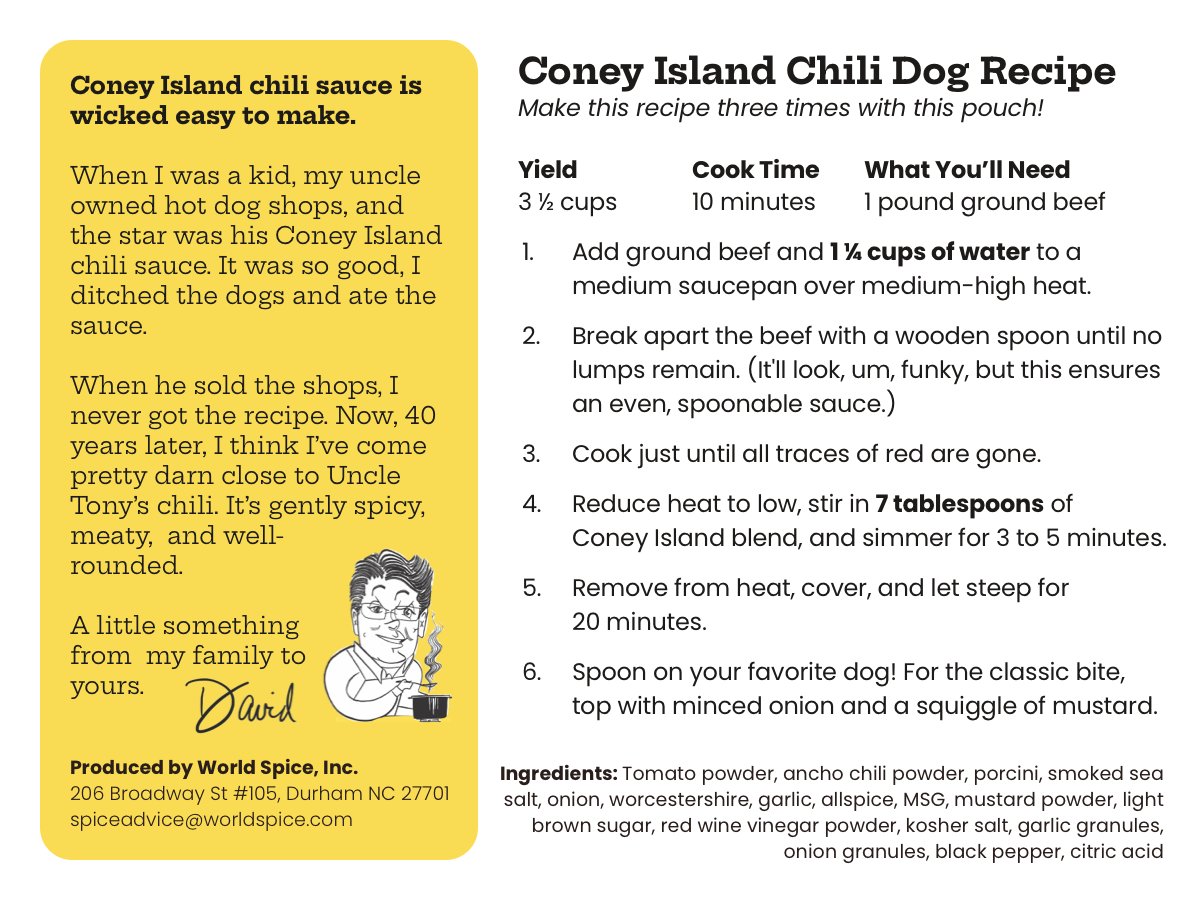 Coney Island Hot Dog Blend